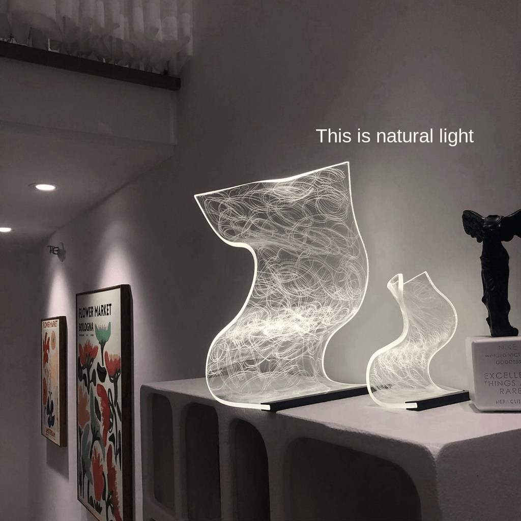 USB-Powered Modern Curved Desk Lamp - Arc Lighting Task Lamp with Button Control, USB Plug-and-Play for Gaming Setup, Home Office, Bedroom - Minimalist Contemporary Lighting Fixture, Futuristic Aesthetic, Highquality Build, Gamers Setup