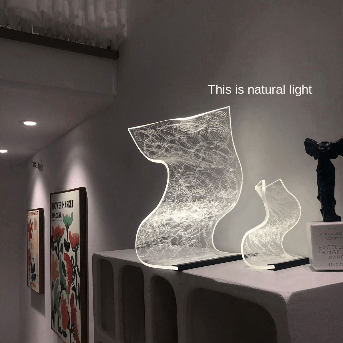 USB-Powered Modern Curved Desk Lamp - Arc Lighting Task Lamp with Button Control, USB Plug-and-Play for Gaming Setup, Home Office, Bedroom - Minimalist Contemporary Lighting Fixture, Futuristic Aesthetic, Highquality Build, Gamers Setup