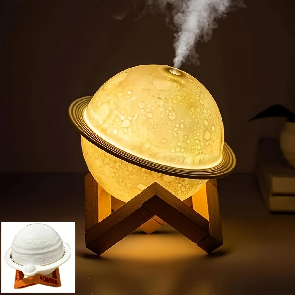 1pc Jupiter Saturn USB Humidifier, Compact And Quiet, Perfect for Adding Moisture to Your Office Or Bedroom, Also Serves As a Nightlight Decoration