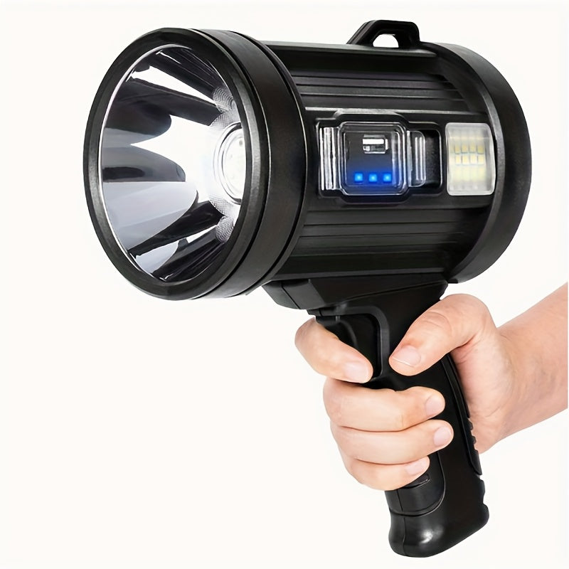 LED Rechargeable Flashlight, 6 Modes, 3 Color Filters, USB And Solar Power Supply, IPX4 Waterproof, Suitable for Hunting, Camping, Boating, Hiking, Etc, Best for Christmas, Perfect for Thanksgiving