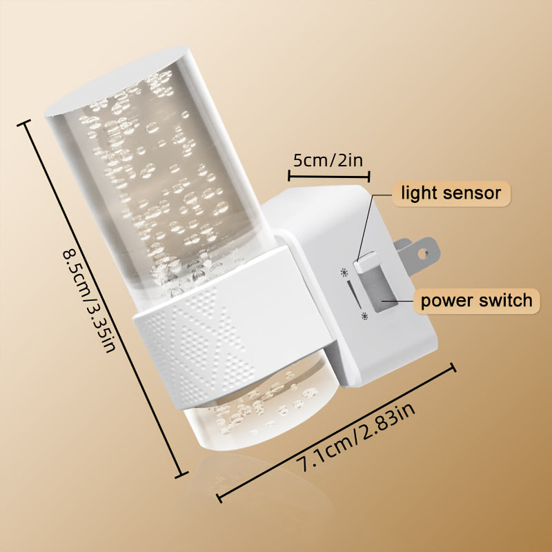 2-Pack LED Night Lights with Wall Plug, 3000K Dimmable Modern Automatic Night Light with Light Sensor for Hallway and Bedroom, Christmas Gift Idea