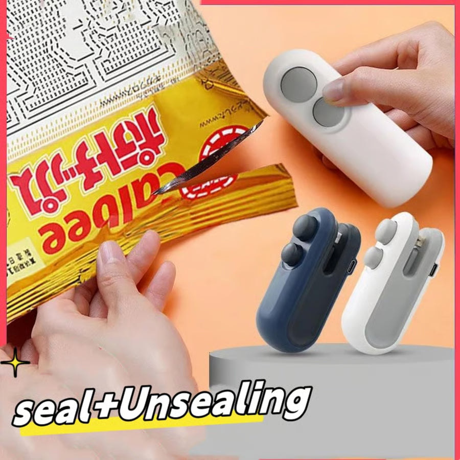 🔥 2-in-1 Mini Bag Sealer & Cutter