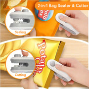 🔥 2-in-1 Mini Bag Sealer & Cutter