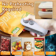 🔥 2-in-1 Mini Bag Sealer & Cutter
