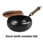 🍳 Handforged Uncoated Iron Wok Pan