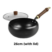 🍳 Handforged Uncoated Iron Wok Pan