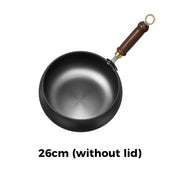 🍳 Handforged Uncoated Iron Wok Pan