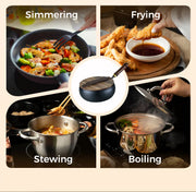 🍳 Handforged Uncoated Iron Wok Pan