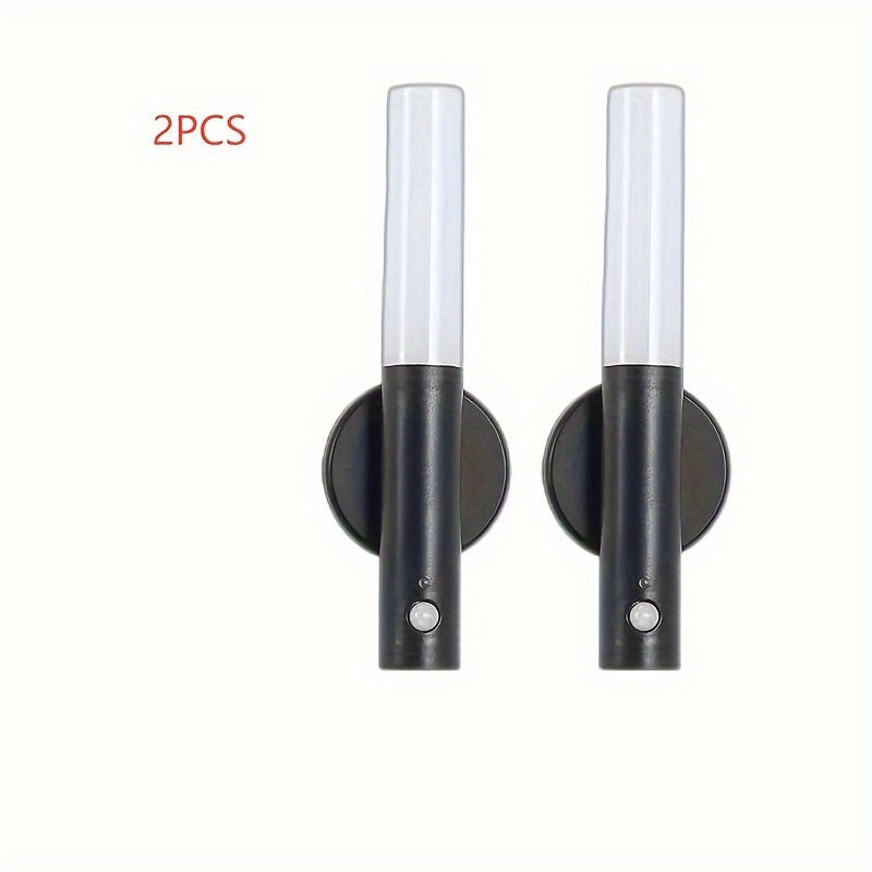 2pcs Rechargeable Motion-activated Night Lights-Charging Wires And Magnetizers-for Energy-Saving LED Lights, Ideal for Bedrooms, Hallways, Stairs, And Bathrooms-Portable, Rechargeable, Magnetized.
