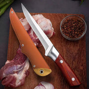 🔪 Hand-Forged Boning Knife + Sheath 🔥
