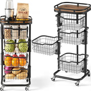 🛒 Rotating 5-Tier Storage Cart