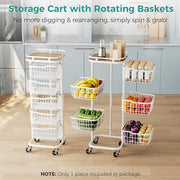 🛒 Rotating 5-Tier Storage Cart