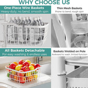 🛒 Rotating 5-Tier Storage Cart