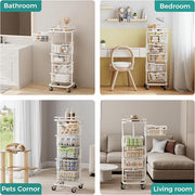 🛒 Rotating 5-Tier Storage Cart