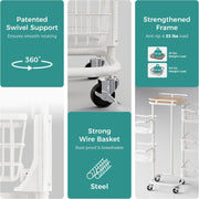 🛒 Rotating 5-Tier Storage Cart