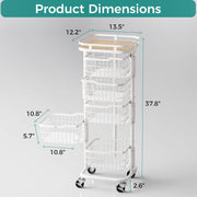 🛒 Rotating 5-Tier Storage Cart
