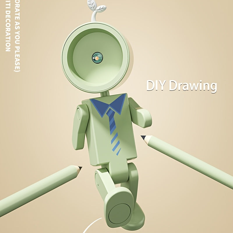 Spaceman Magnetic Night Light, LED  Robot Reading Light, Desktop Building Block Ornament Ambient Light, Creative Cell Phone Stand, Christmas Gift, New Year Gift