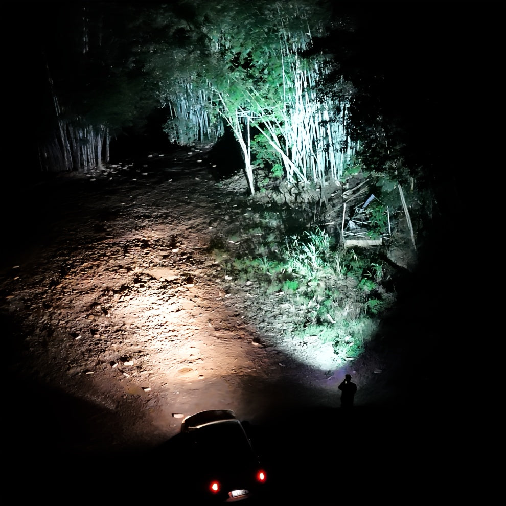 SKYFIRE LED Flashlight, High Lumen Super Bright Rechargeable, Adjustable Focus with Ignition Lens, Four Modes, Suitable for Camping Outdoor Farm Family Use