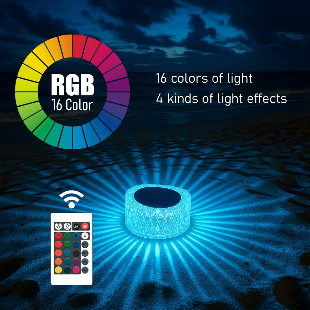 Portable Crystal LED Table Lamp 3-Levels Brightness Desk Lamp 16 Color Touch Control Rechargeable Lamp Night Light Bedside Lamp Dining Room Lamp