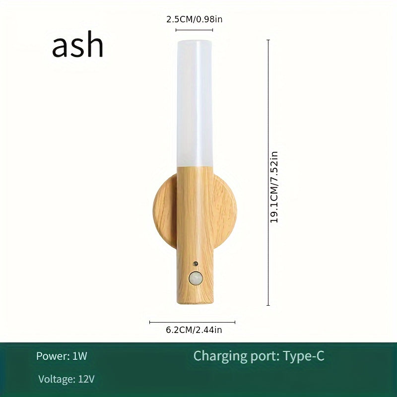 2pcs Rechargeable Motion-activated Night Lights-Charging Wires And Magnetizers-for Energy-Saving LED Lights, Ideal for Bedrooms, Hallways, Stairs, And Bathrooms-Portable, Rechargeable, Magnetized.