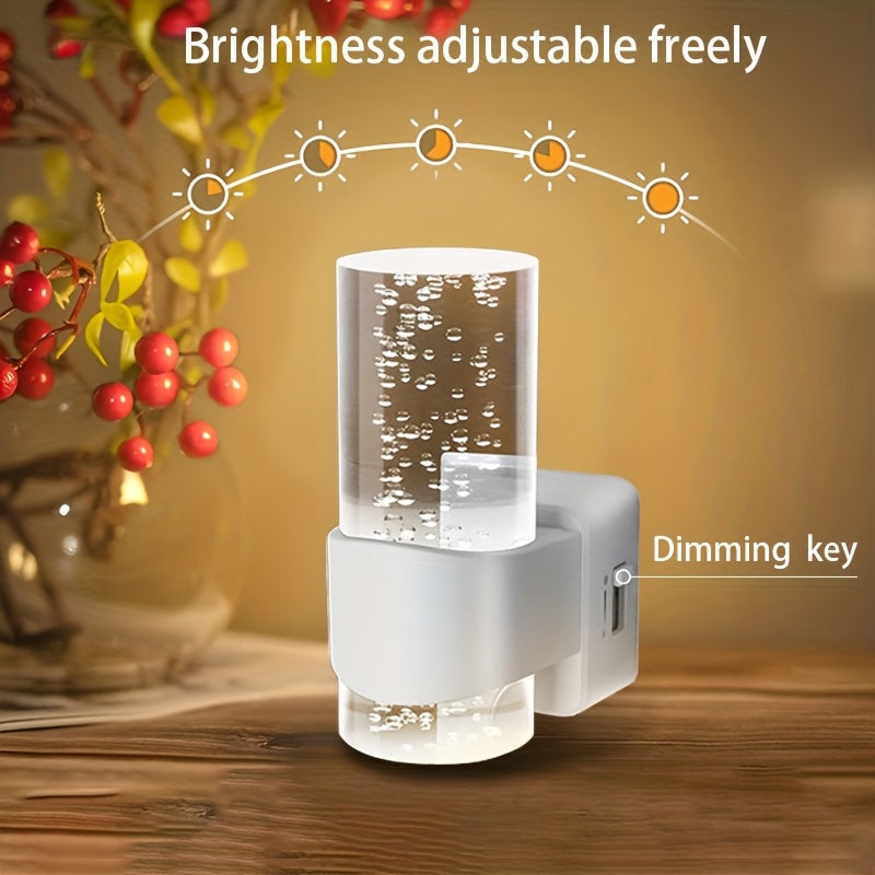 2-Pack LED Night Lights with Wall Plug, 3000K Dimmable Modern Automatic Night Light with Light Sensor for Hallway and Bedroom, Christmas Gift Idea