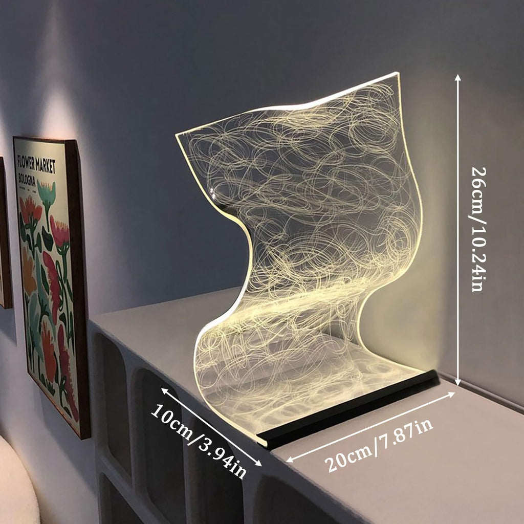 USB-Powered Modern Curved Desk Lamp - Arc Lighting Task Lamp with Button Control, USB Plug-and-Play for Gaming Setup, Home Office, Bedroom - Minimalist Contemporary Lighting Fixture, Futuristic Aesthetic, Highquality Build, Gamers Setup