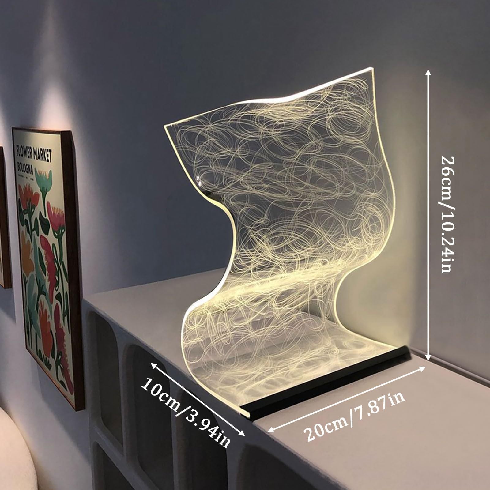 USB-Powered Modern Curved Desk Lamp - Arc Lighting Task Lamp with Button Control, USB Plug-and-Play for Gaming Setup, Home Office, Bedroom - Minimalist Contemporary Lighting Fixture, Futuristic Aesthetic, Highquality Build, Gamers Setup