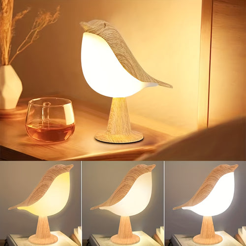 1pc 1pcs Rechargeable Portable Bird Night Light Suitable for Bedside, Camping - Dimmable Touch Control with 3 Color Temperatures, Aromatherapy-Compatible, Hangable Bedtime Light, - for & s