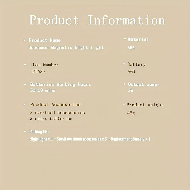 Spaceman Magnetic Night Light, LED  Robot Reading Light, Desktop Building Block Ornament Ambient Light, Creative Cell Phone Stand, Christmas Gift, New Year Gift