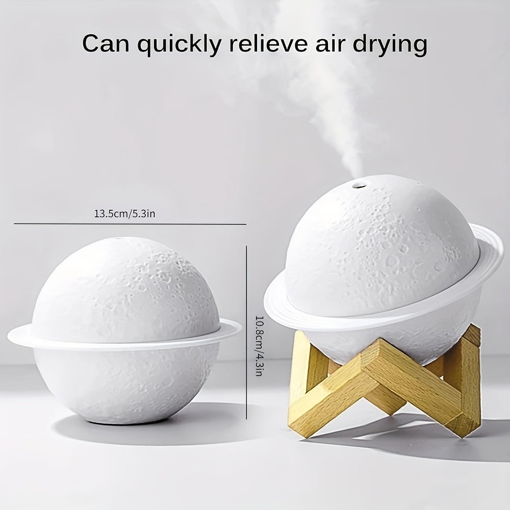 1pc Jupiter Saturn USB Humidifier, Compact And Quiet, Perfect for Adding Moisture to Your Office Or Bedroom, Also Serves As a Nightlight Decoration