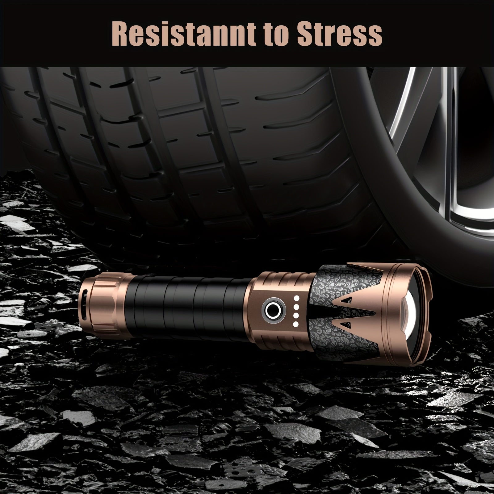 SKYFIRE High-Lumen LED Flashlight with Ignition Lens, Super Bright Tactical Flashlight, Zoom, Five Modes, Essential for Long-Life Camping, Outdoor, Farm Patrol And Emergency Situations