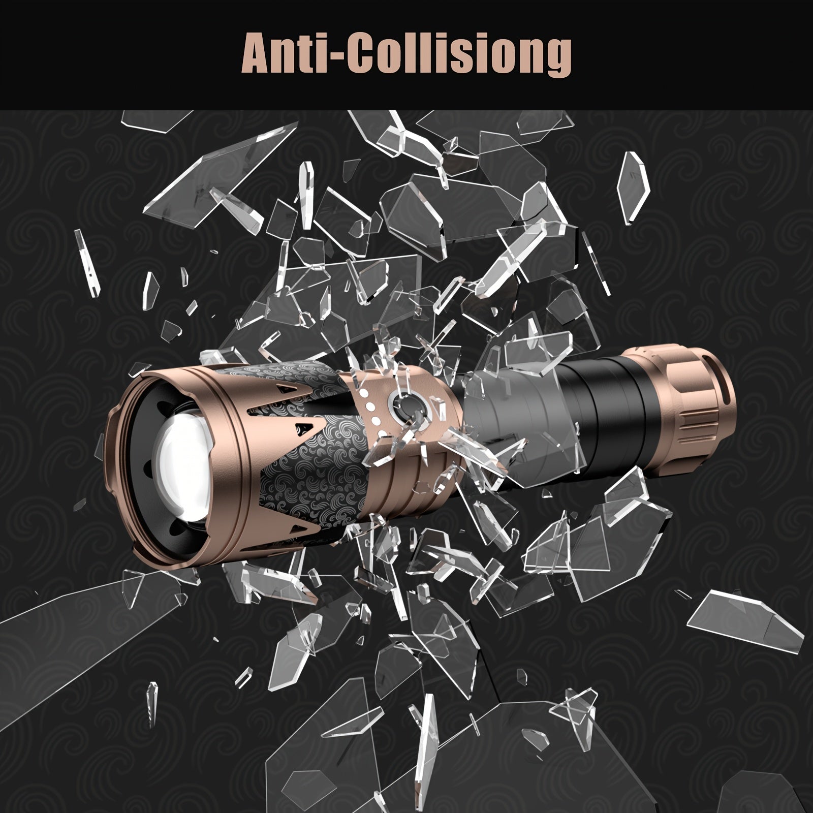 SKYFIRE High-Lumen LED Flashlight with Ignition Lens, Super Bright Tactical Flashlight, Zoom, Five Modes, Essential for Long-Life Camping, Outdoor, Farm Patrol And Emergency Situations