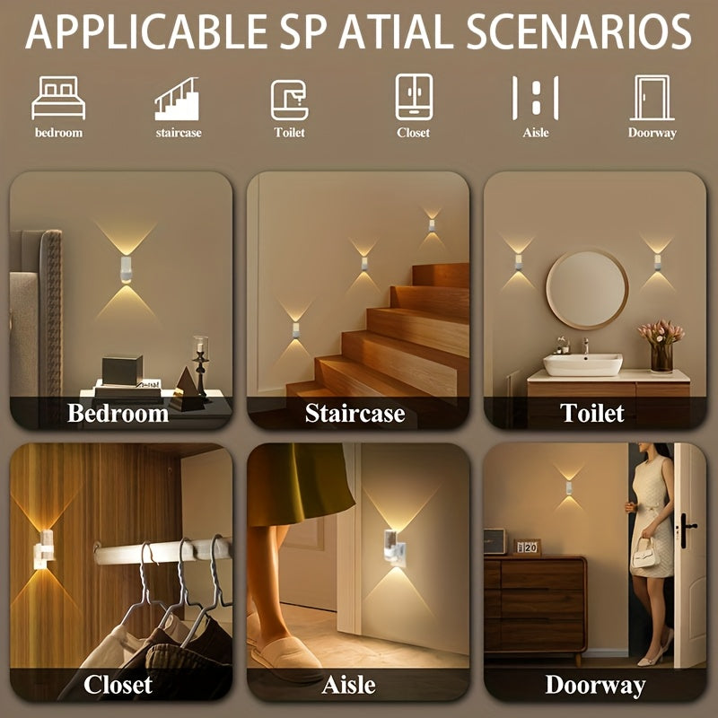 2-Pack LED Night Lights with Wall Plug, 3000K Dimmable Modern Automatic Night Light with Light Sensor for Hallway and Bedroom, Christmas Gift Idea