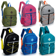 17" Wholesale Backpacks | 2 Different Prints | Dual Mesh Side Pockets - Bulk Case of 24 Bookbags