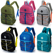 17" Wholesale Backpacks | 2 Different Prints | Dual Mesh Side Pockets - Bulk Case of 24 Bookbags