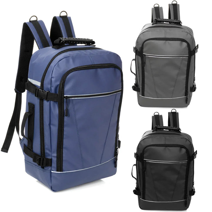 18" Deluxe Padded Back Wholesale Travel Backpack with an Organizer - Bulk Case of 12
