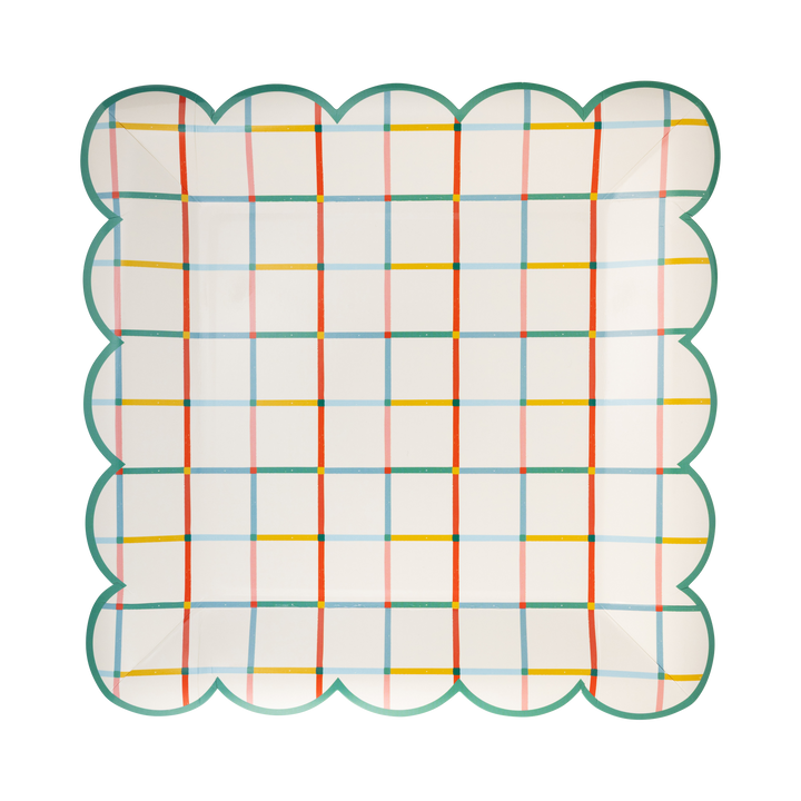 Colorful Grid Plate