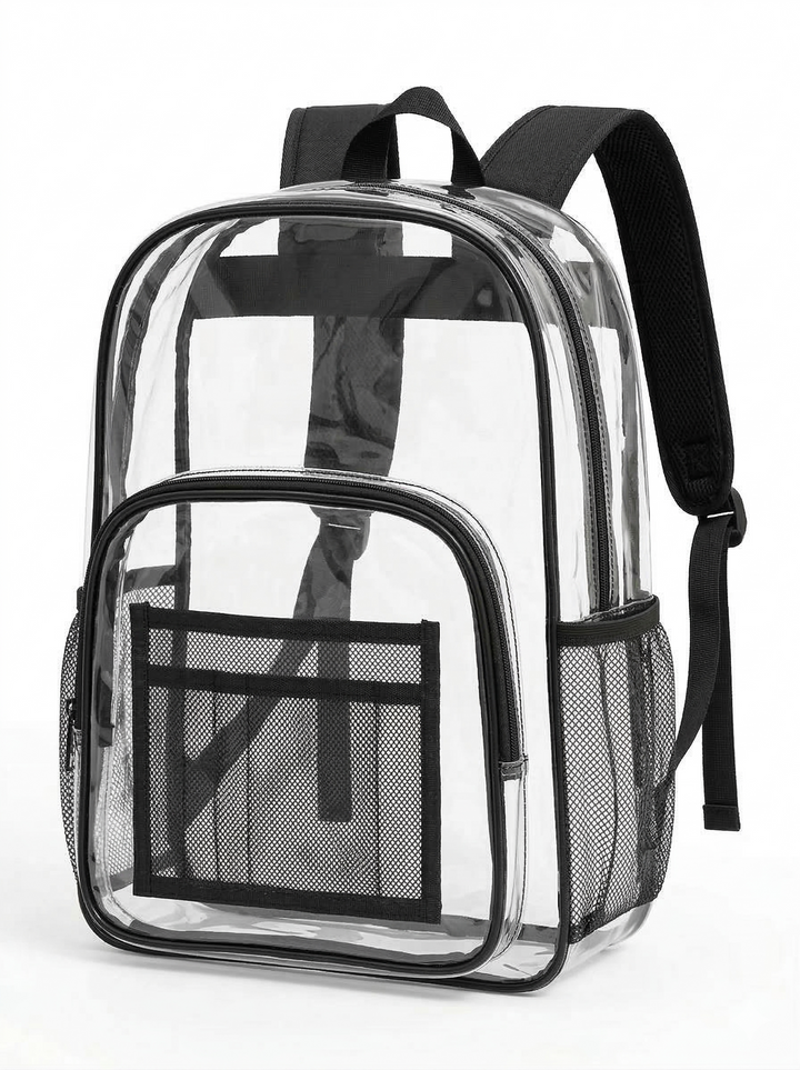 Clear Backpacks 17 Inch – Transparent Bookbags for School, Security, Events – Durable PVC with Reinforced Straps – 24 Pack