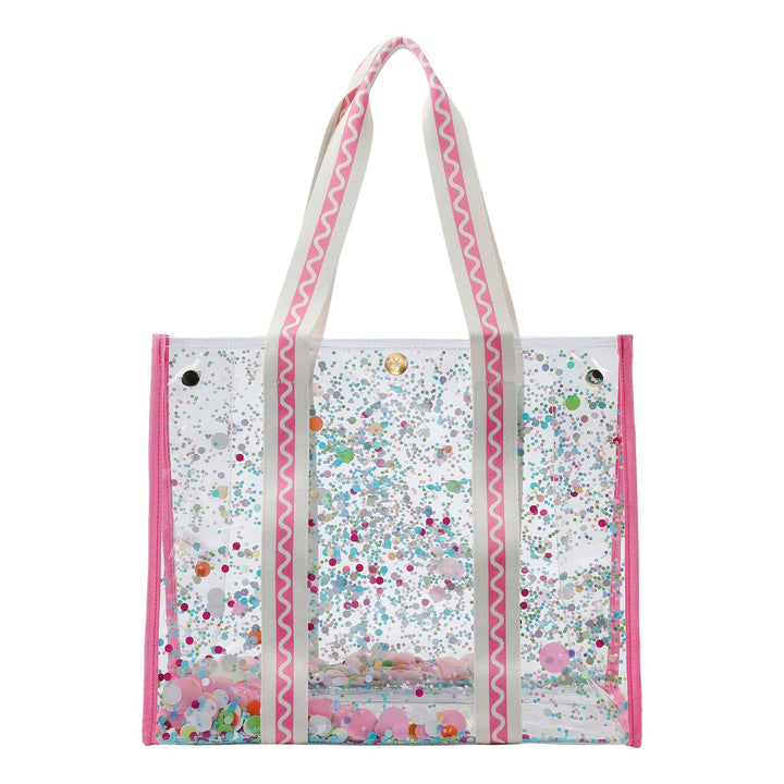 Confetti-filled Clear Vinyl Tote Bag