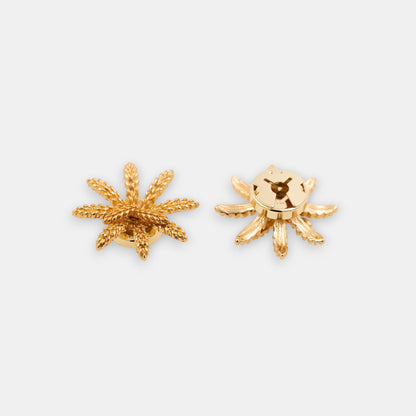 Midnight Spark Button Cover Set – 22K Gold Sunburst Statement in Two Sizes