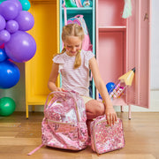 Pink Bow Confetti Insulated Lunch Box with Anti-Microbial Lining