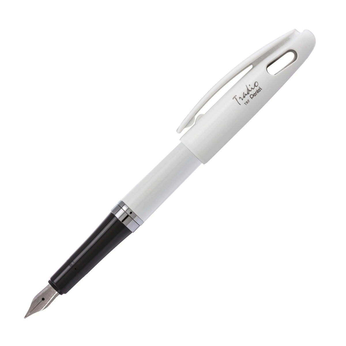 Pentel Tradio Fountain Pen, Medium Line, Metal Nib, Premium Classic Barrel Design, Smooth Writing