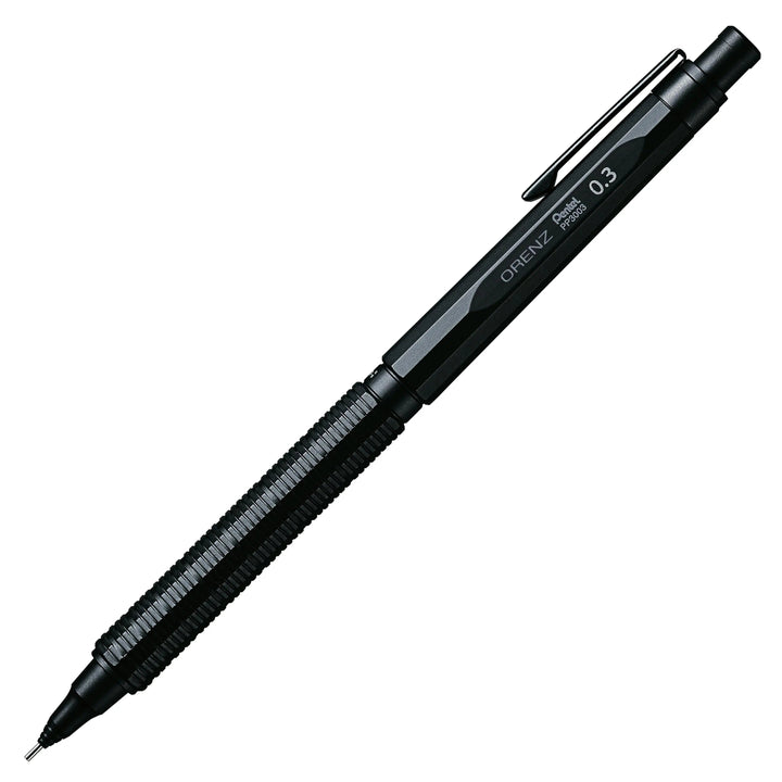 Pentel Orenz Nero Mechanical Drafting Pencil, Automatic Lead Advance, Black Barrel 
