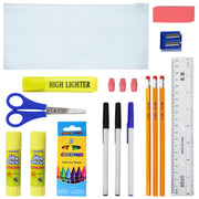 12 Wholesale 17" Backpacks in 12 Assorted Colors and Prints & 12 Bulk School Supply Kits of Your Choice