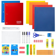 12 Wholesale 17" Backpacks in Assorted Designs & 12 Bulk School Supply Kits of Your Choice