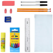 12 Wholesale 17" Backpacks in 12 Assorted Colors and Prints & 12 Bulk School Supply Kits of Your Choice