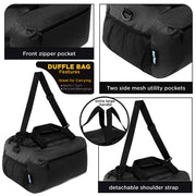 24" Wholesale Black Duffel Bags in Black - Bulk Case of 12 Black Duffles