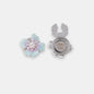 The Iris Button Cover Set – Teal & Violet Enamel with Diamond-Like Zirconia