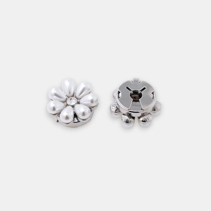 Maya Button Cover Set – Seven-Pearl Botanical Bloom for Everyday Elegance