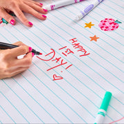 Notebook Paper Table Runner with Customizable Stickers (25 ft, cut to fit)